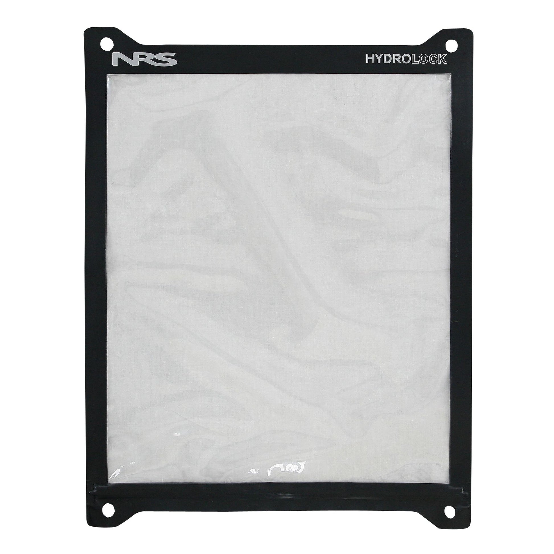 The NRS HydroLock Map Case, featuring a waterproof closure and a clear urethane window, is shown on a white background.