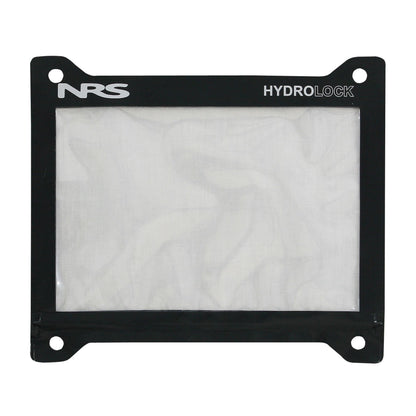 A black frame with the NRS logo and a clear urethane window for waterproof closure, resembling the NRS Hydrolock Map Case.