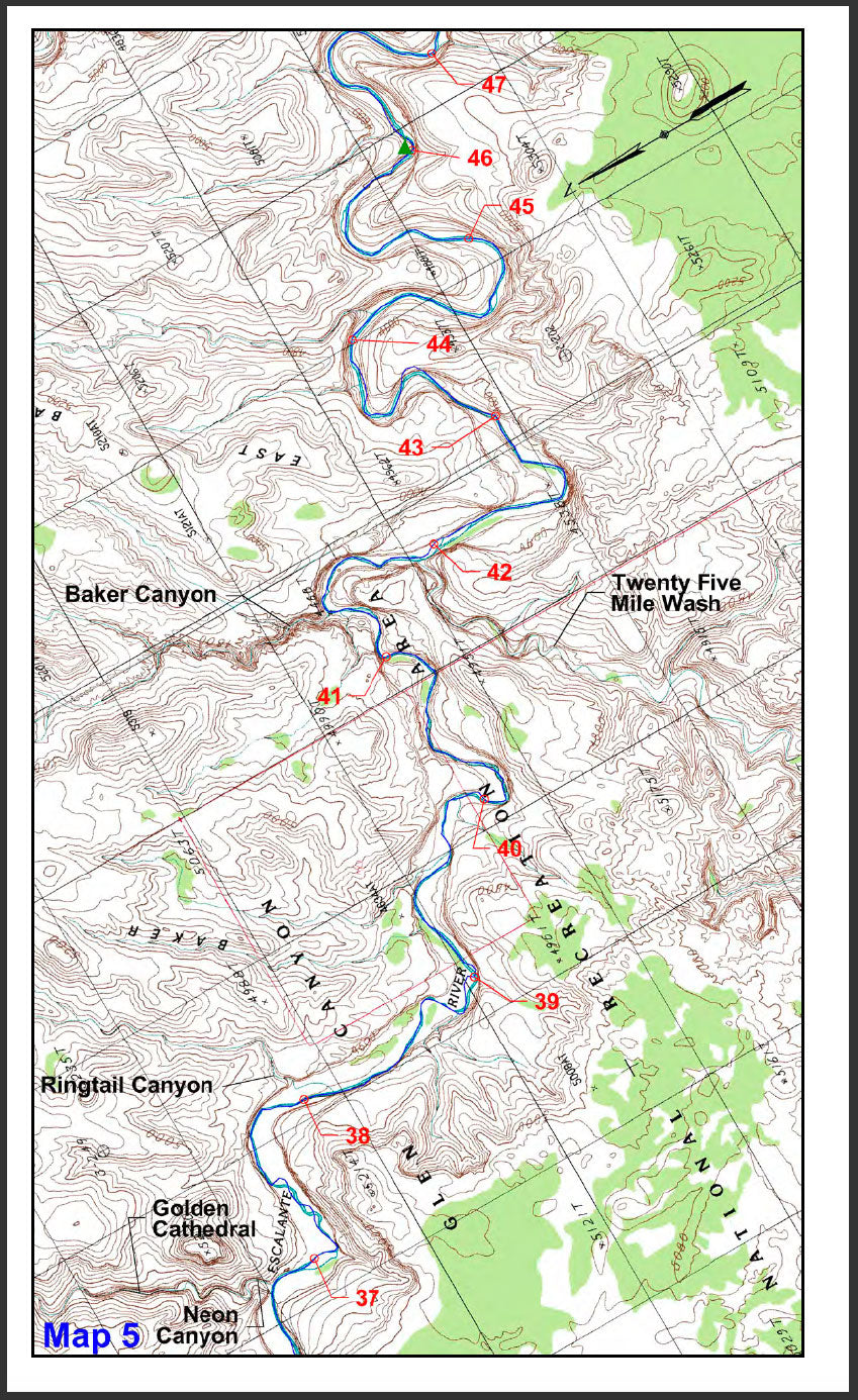 A Guide to the Escalante River in Utah - PDF Download, provided as a PDF file download by Rivermaps.