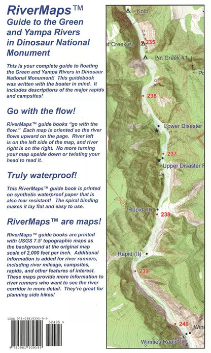 Waterproof Rivermaps and Guide to the Green and Yampa Rivers in Dinosaur National Monument for Yukon River National Monument.