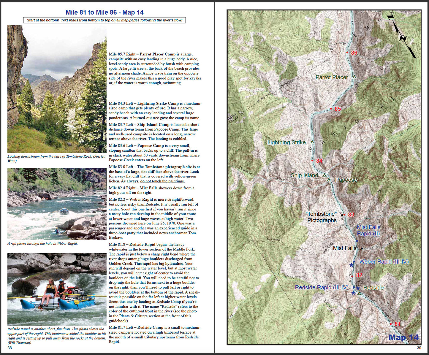 A Rivermaps Guide to the Middle Fork and Main Salmon Rivers, Idaho and guide books for the middle fork.