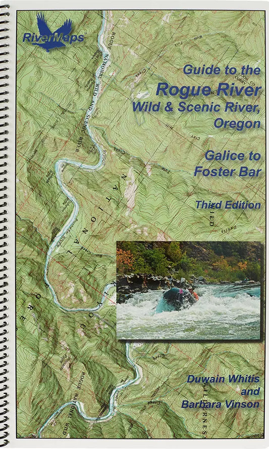 A comprehensive guidebook to the Rogue River, the Rivermaps Guide to the Rogue River in Oregon.