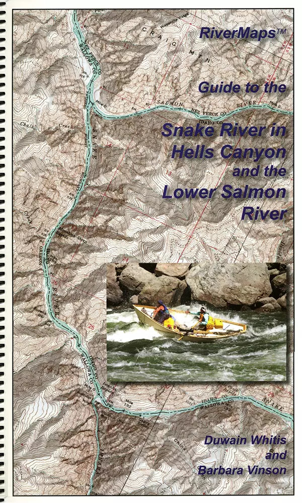 The cover of a Rivermaps guidebook for rafting on the Lower Salmon River, showcasing the incredible adventures and scenic beauty of this exhilarating waterway.