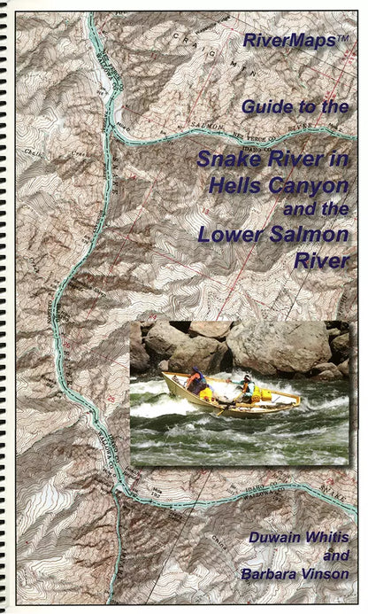The cover of a Rivermaps guidebook for rafting on the Lower Salmon River, showcasing the incredible adventures and scenic beauty of this exhilarating waterway.